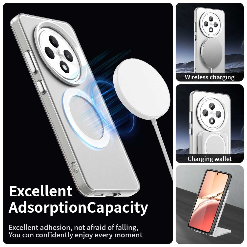 Custodia MagSafe per Oppo A3 4G / A3 5G, Techsuit, CandyCase, Bianca