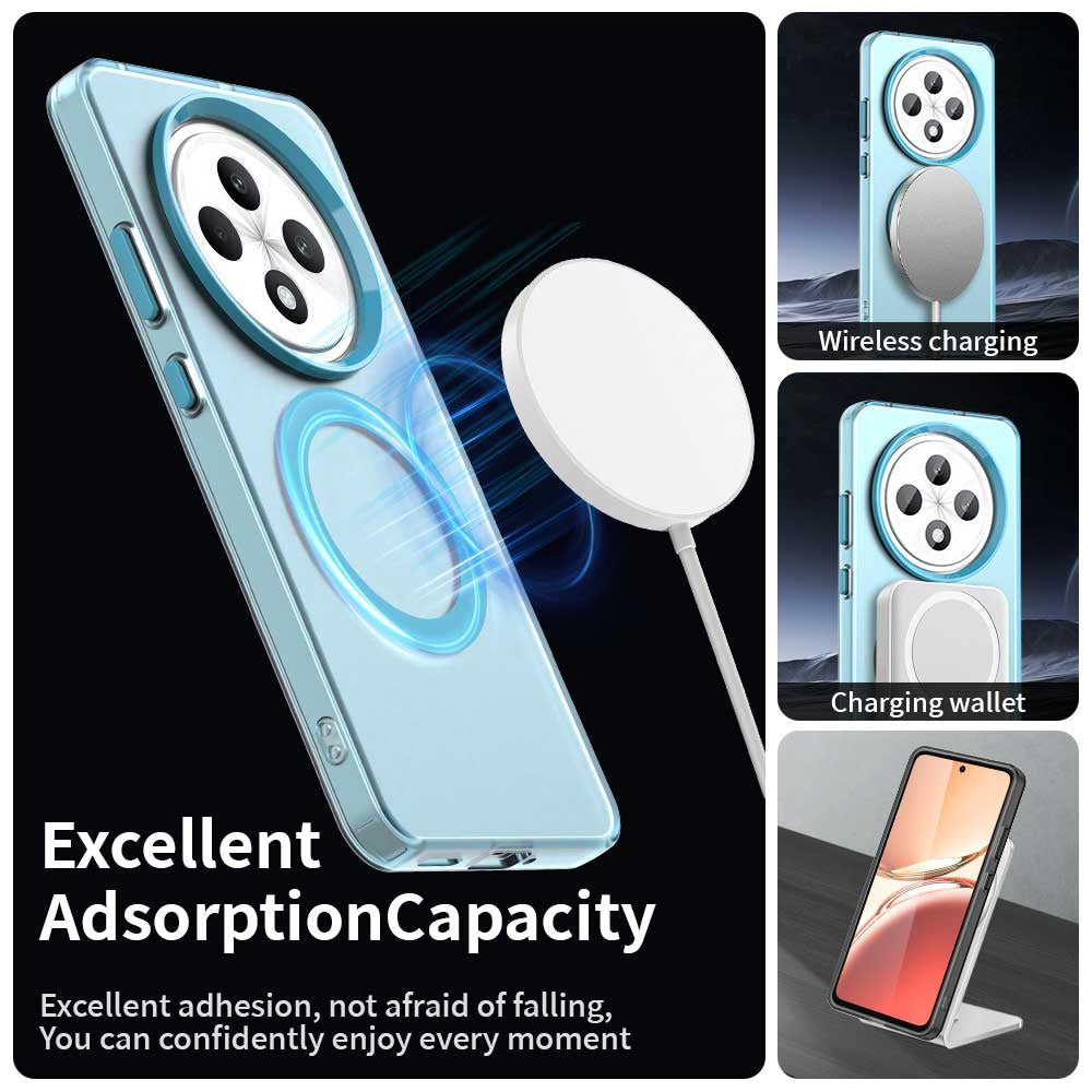 Custodia MagSafe per Oppo A3 4G / A3 5G, Techsuit, CandyCase, Blu