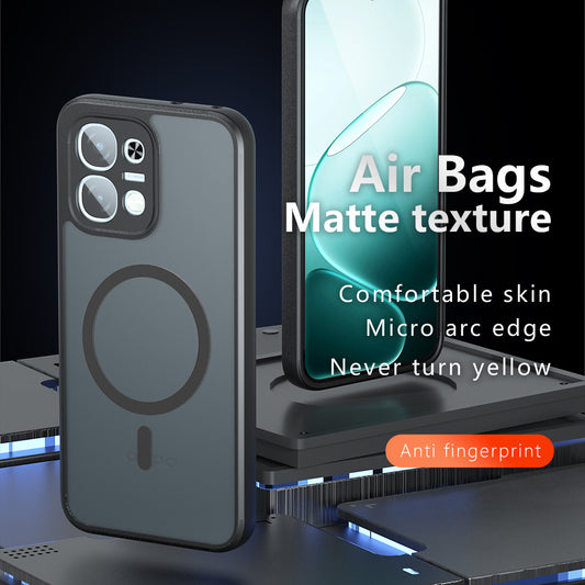 Custodia MagSafe per Oppo A6 4G, Techsuit, PureFrost, Nero Satinato
