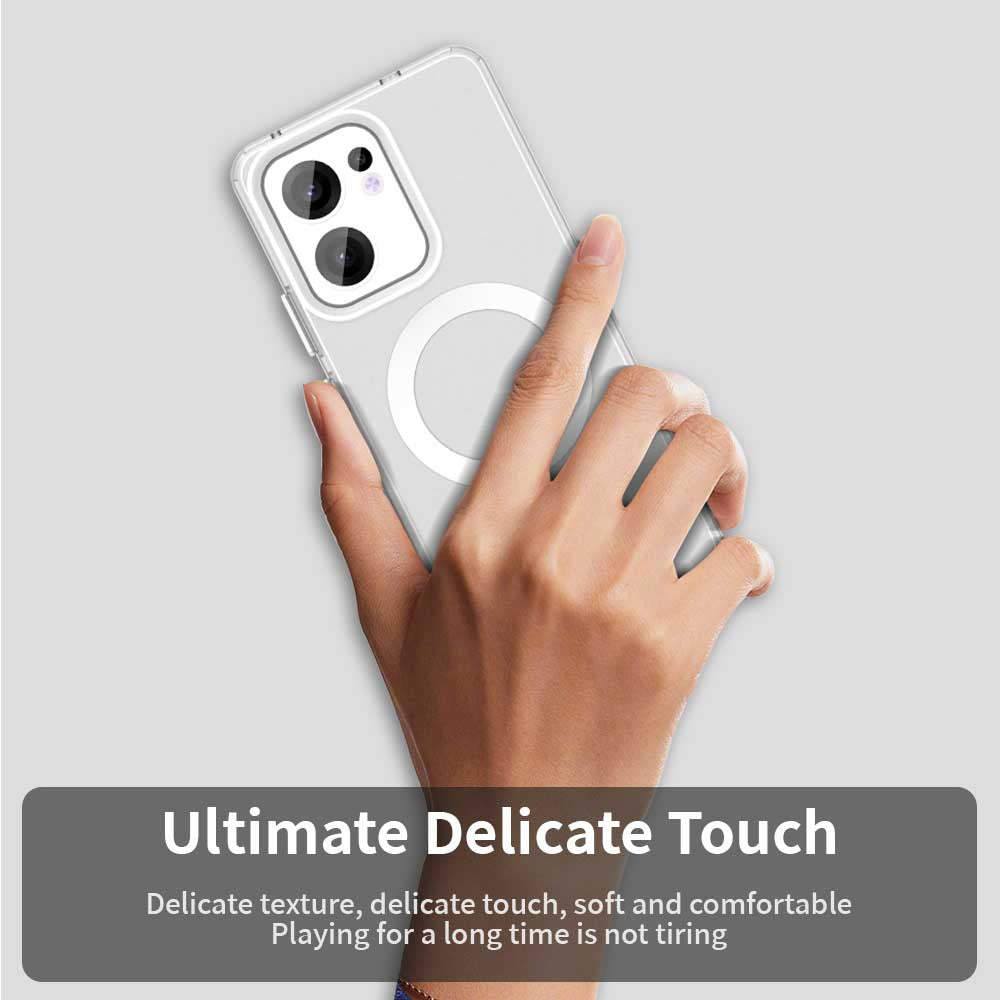 Custodia MagSafe per Oppo Reno13 FS 5G / Reno13 F 4G / Reno13 F, Techsuit, CandyCase, Bianca