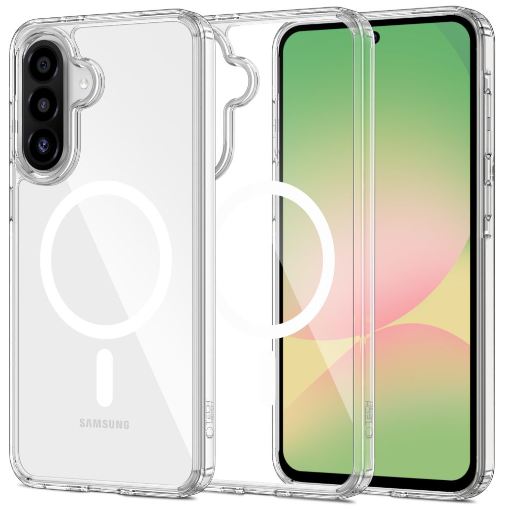 Custodia MagSafe per Samsung Galaxy A36 A366, Tech-Protect, Flexair Hybrid, Trasparente