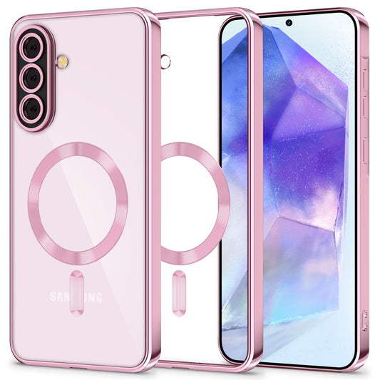 Custodia MagSafe per Samsung Galaxy A56 A566, Tech-Protect, Magflex, Rosa Dorata