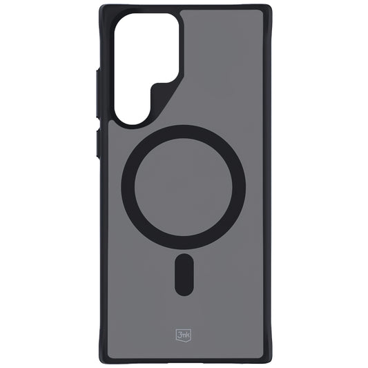 Custodia MagSafe per Samsung Galaxy S22 Ultra 5G S908, 3MK, Smoke MagCase, nero