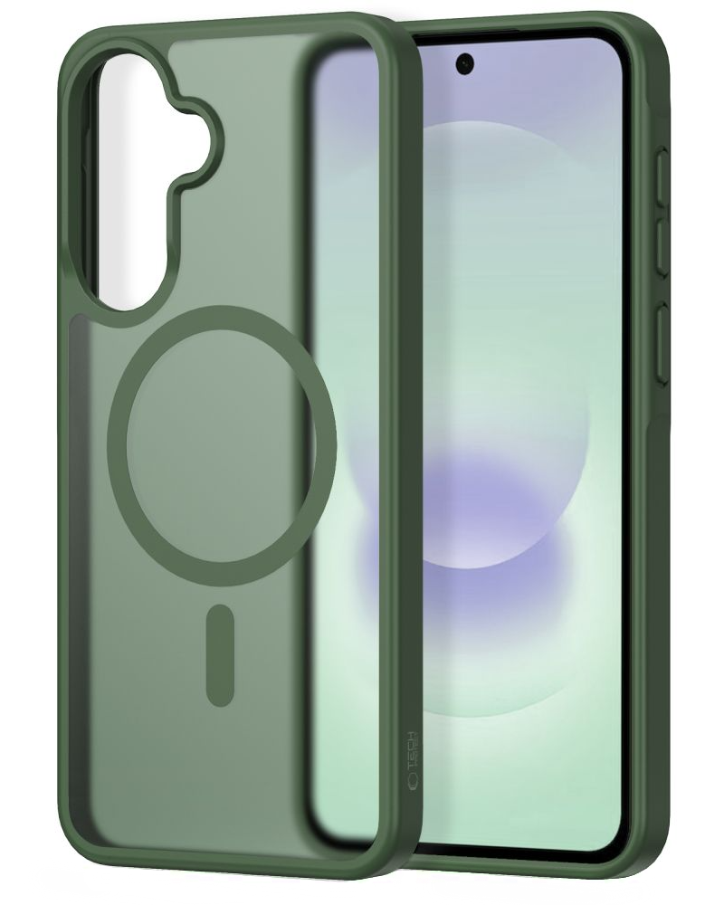 Custodia MagSafe per Samsung Galaxy A37 5G / A56 A566 / A36 A366, Tech-Protect, Magmat, Verde Opaco