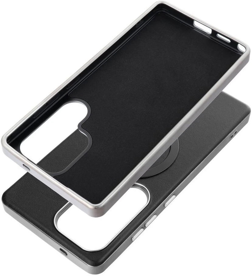 Custodia MagSafe per Samsung Galaxy A36 A366, OEM, Gentleman Mag, Nera