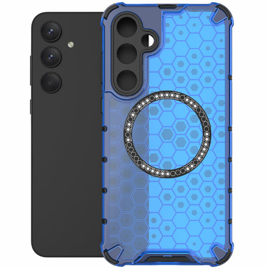 Custodia MagSafe per Samsung Galaxy A26 A266, Techsuit, HoneyComb Shield, Blu