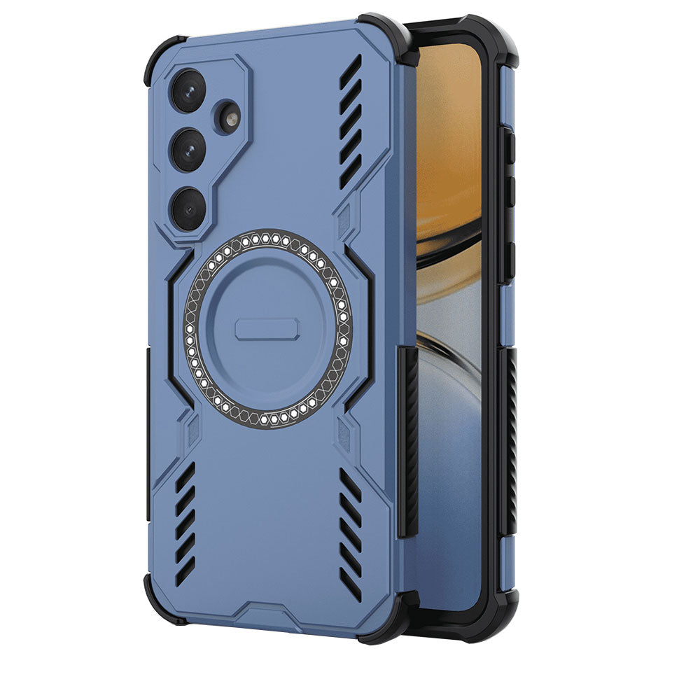 Custodia MagSafe per Samsung Galaxy A55 5G A556, Techsuit, ArmorMag, Blu