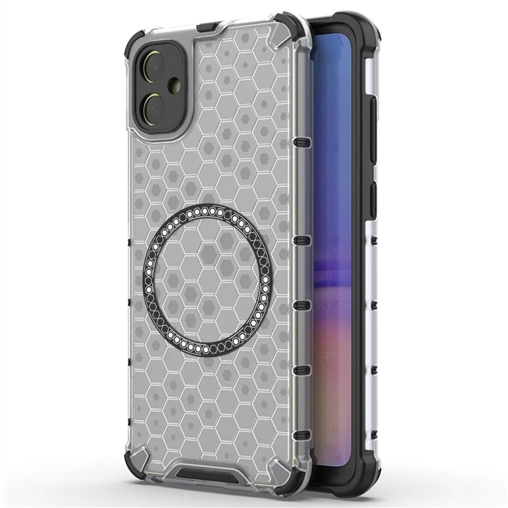 Custodia MagSafe per Samsung Galaxy A05 A055, Techsuit, HoneyComb Shield, Bianca