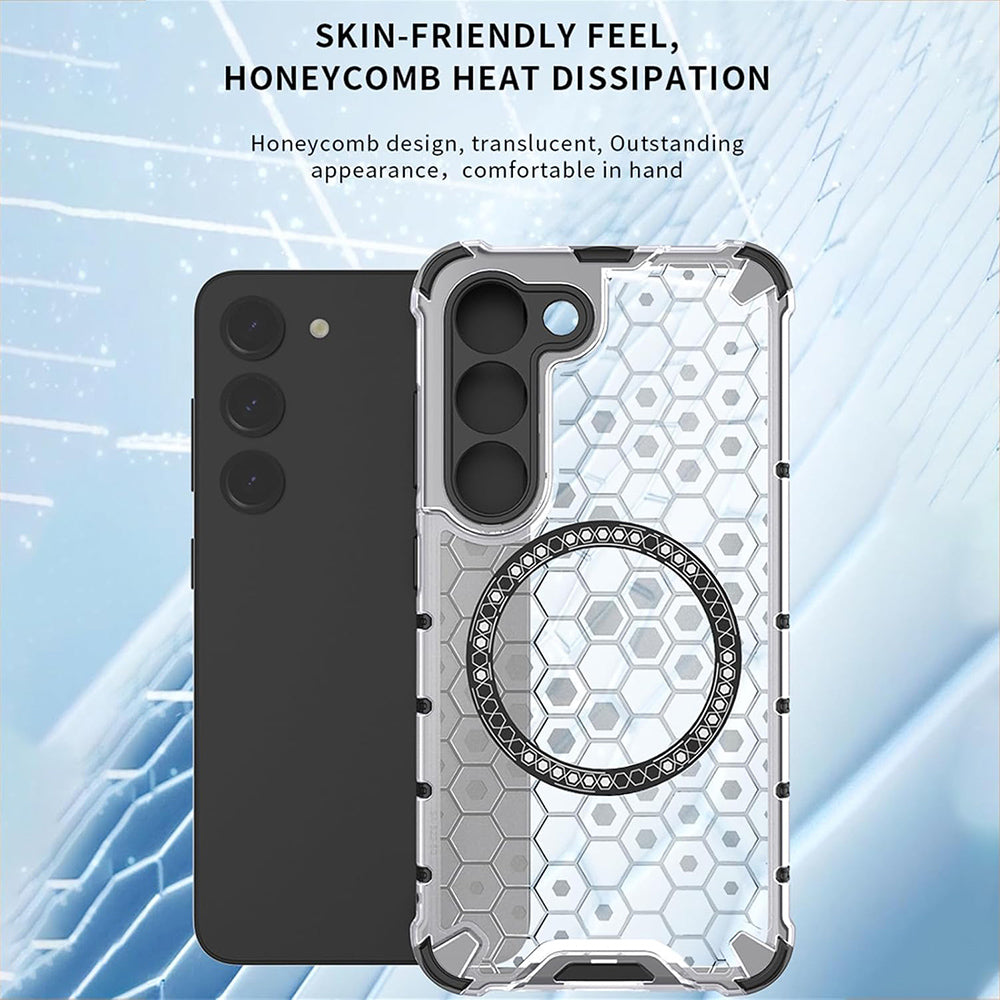 Custodia MagSafe per Samsung Galaxy A05 A055, Techsuit, HoneyComb Shield, Nera