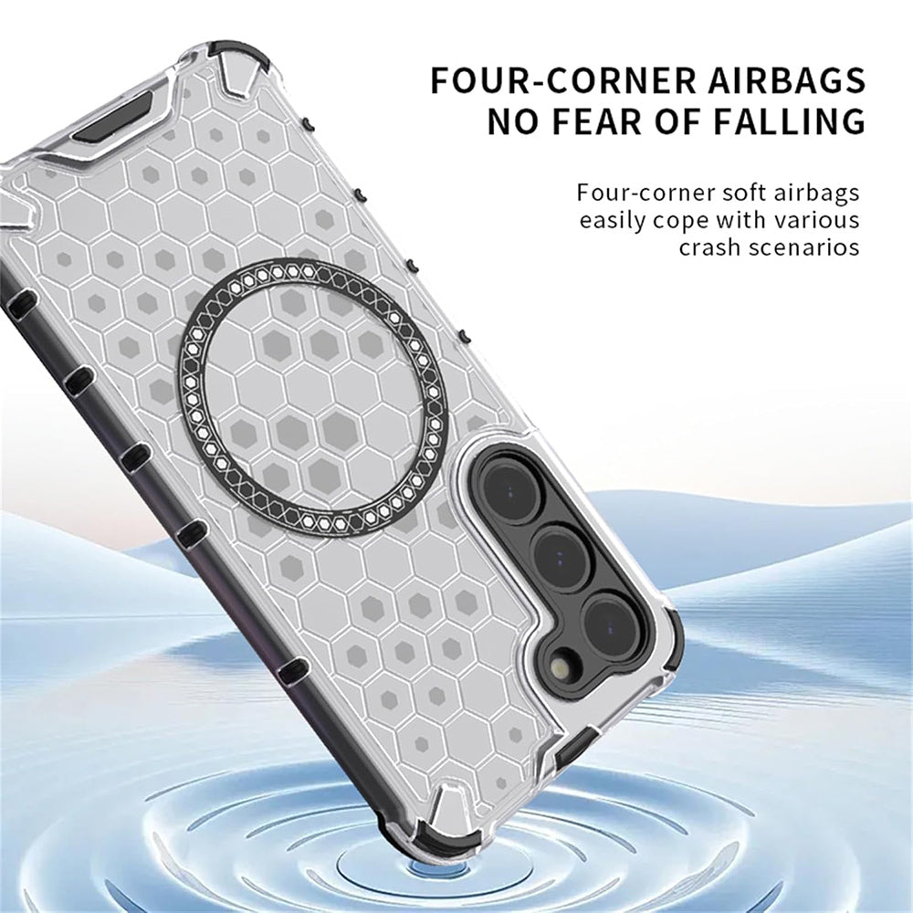 Custodia MagSafe per Samsung Galaxy A05 A055, Techsuit, HoneyComb Shield, Nera