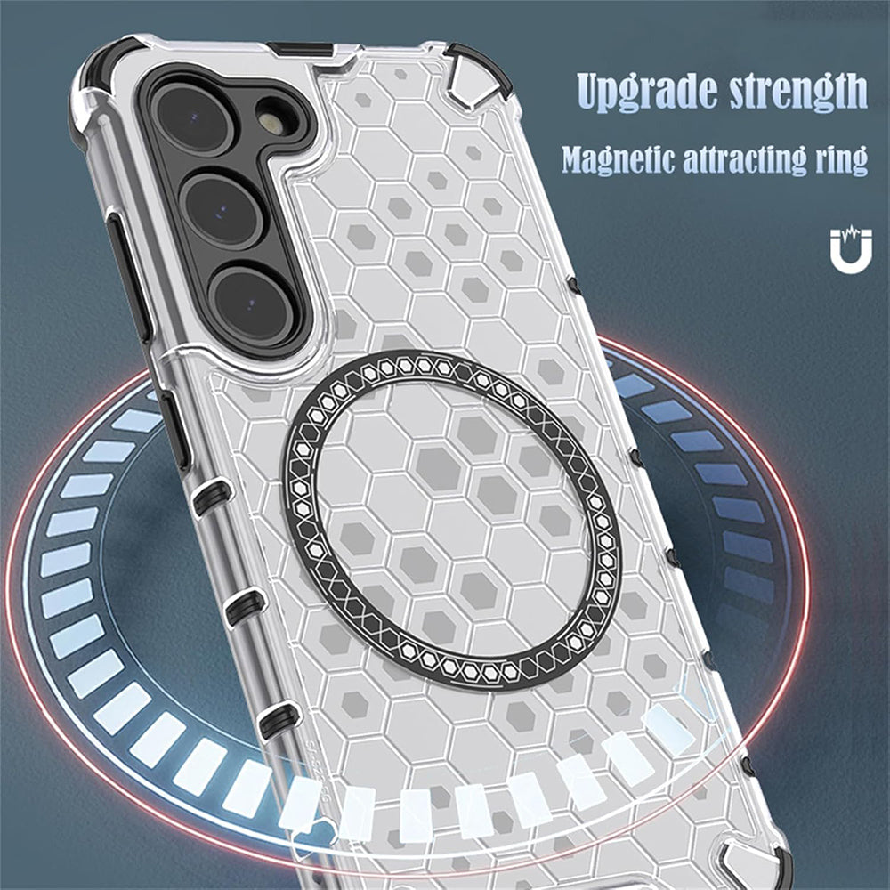 Custodia MagSafe per Samsung Galaxy A05 A055, Techsuit, HoneyComb Shield, Nera