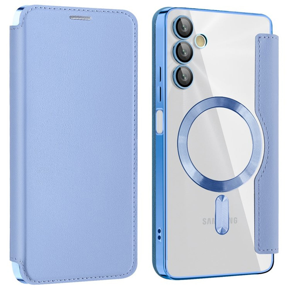 Custodia MagSafe per Samsung Galaxy A05s A057, Techsuit, SmartMag Book, Blu