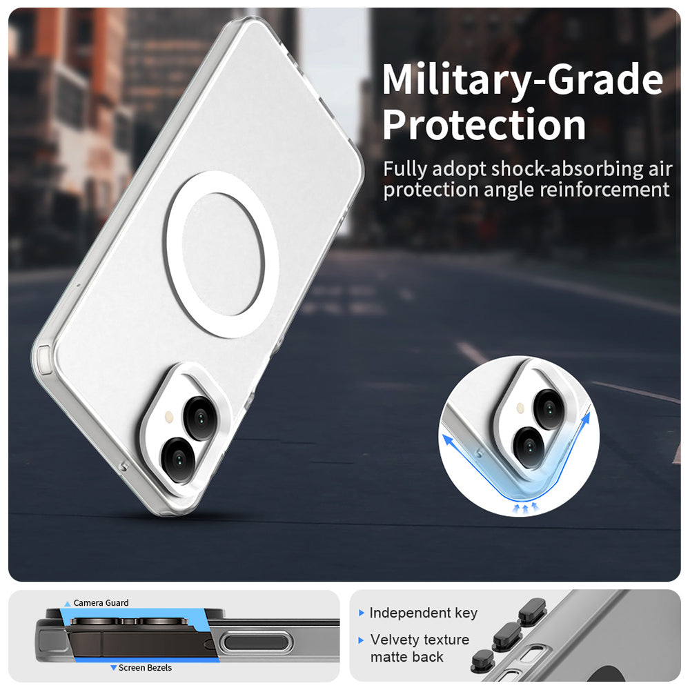 Custodia MagSafe per Samsung Galaxy A06 A065, Techsuit, CandyCase, Bianca