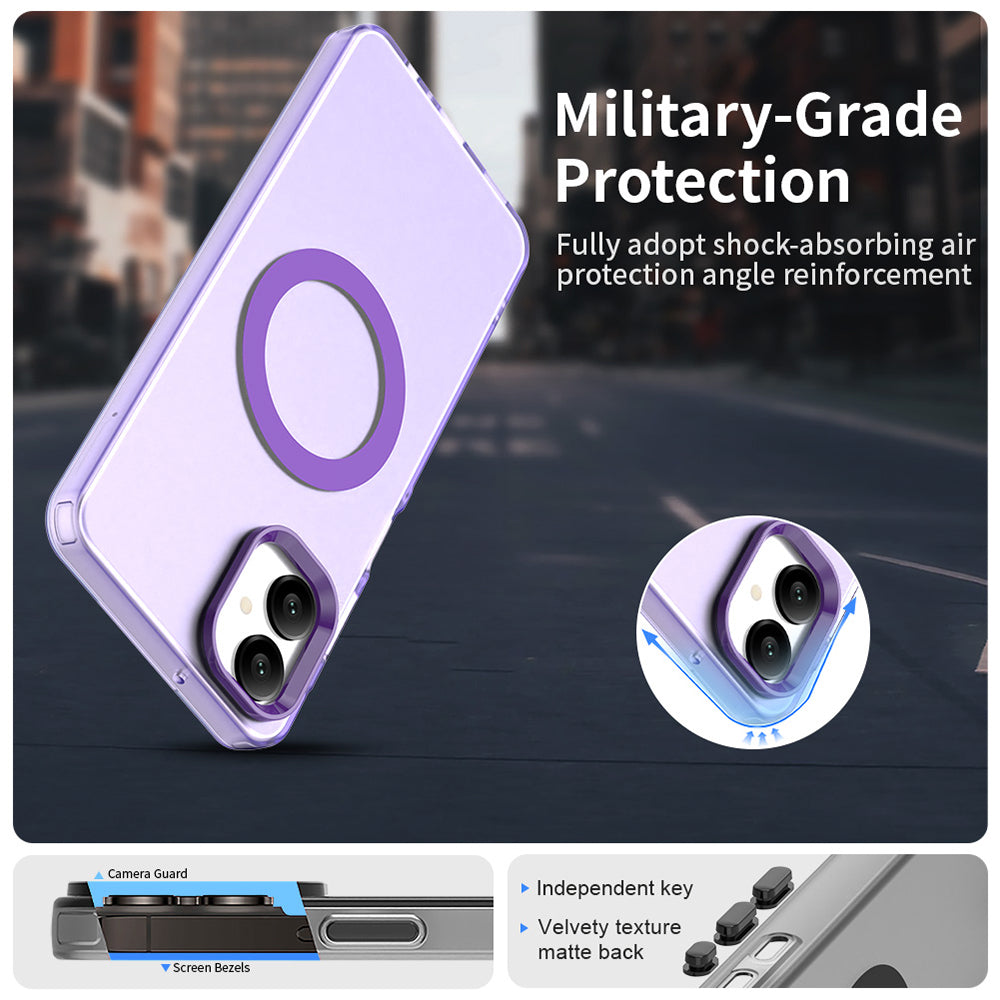 Custodia MagSafe per Samsung Galaxy A06 A065, Techsuit, CandyCase, Viola