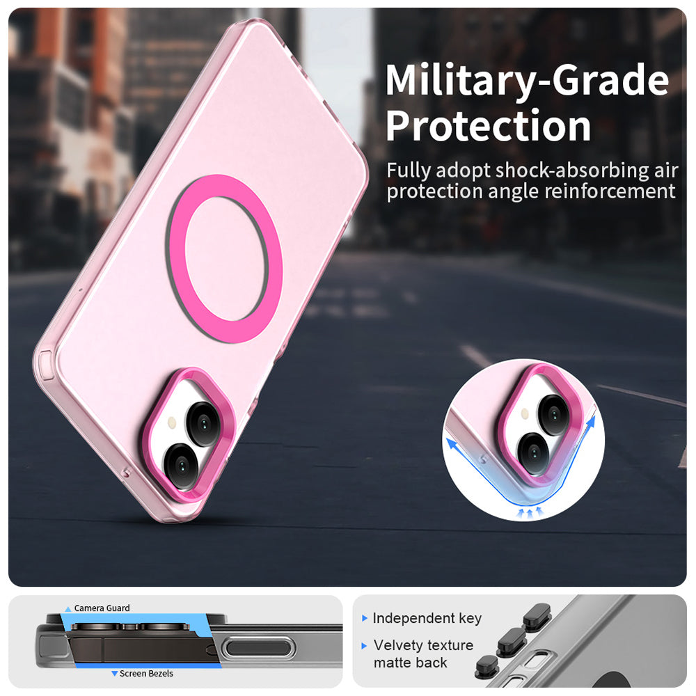 Custodia MagSafe per Samsung Galaxy A06 A065, Techsuit, CandyCase, Rosa