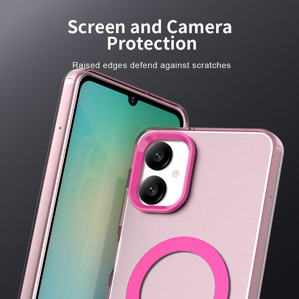 Custodia MagSafe per Samsung Galaxy A06 A065, Techsuit, CandyCase, Rosa