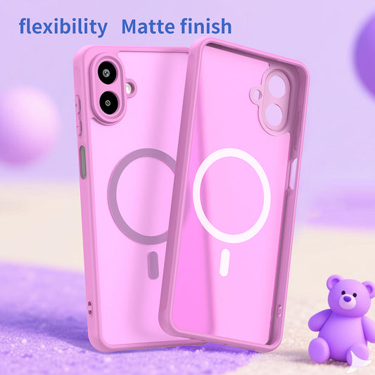 Custodia MagSafe per Samsung Galaxy A07 4G A075, Techsuit, HaloFrost II, Rosa