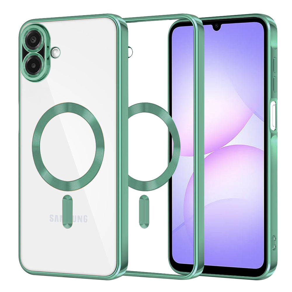 Custodia MagSafe per Samsung Galaxy A07 4G A075, Techsuit, Luxury Crystal, Verde Chiaro