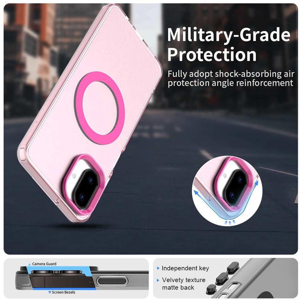 Custodia MagSafe per Samsung Galaxy A07 4G A075, Techsuit, CandyCase, Rosa