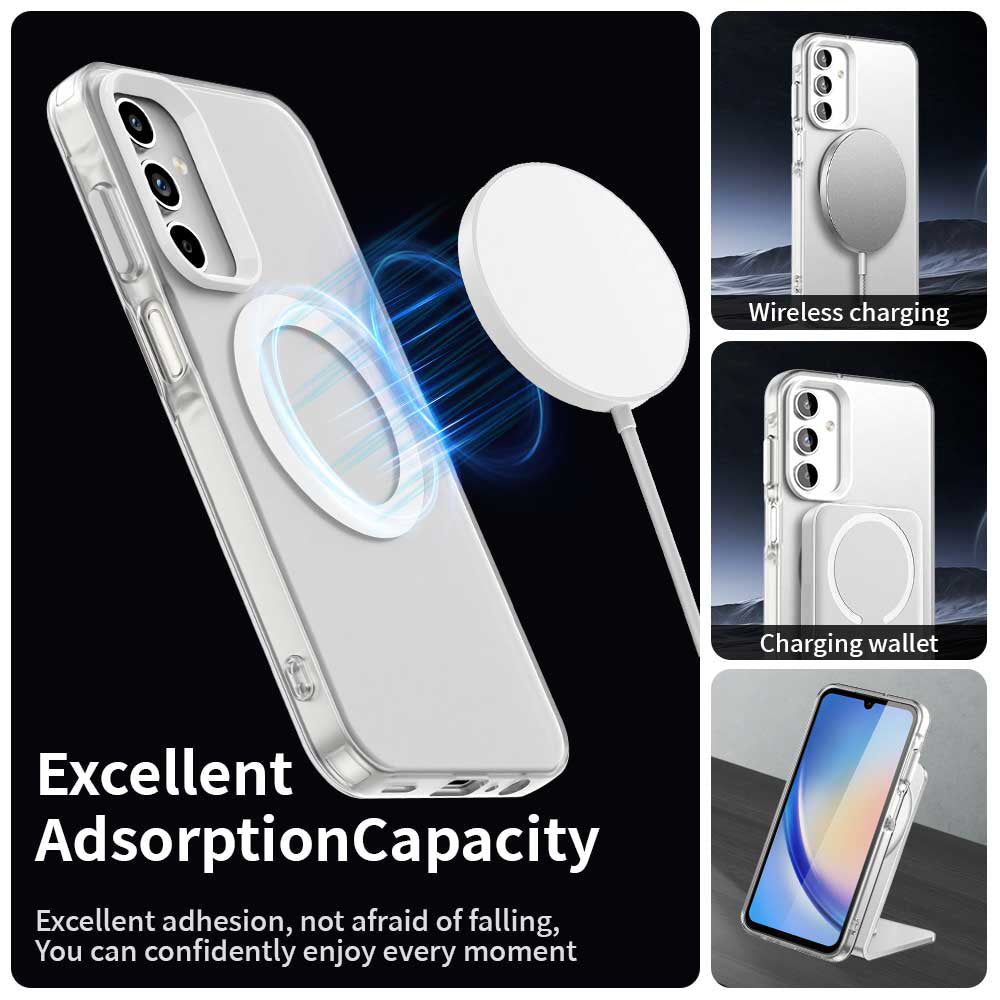 Custodia MagSafe per Samsung Galaxy A15 5G A156 / A15 A155, Techsuit, CandyCase, Bianca