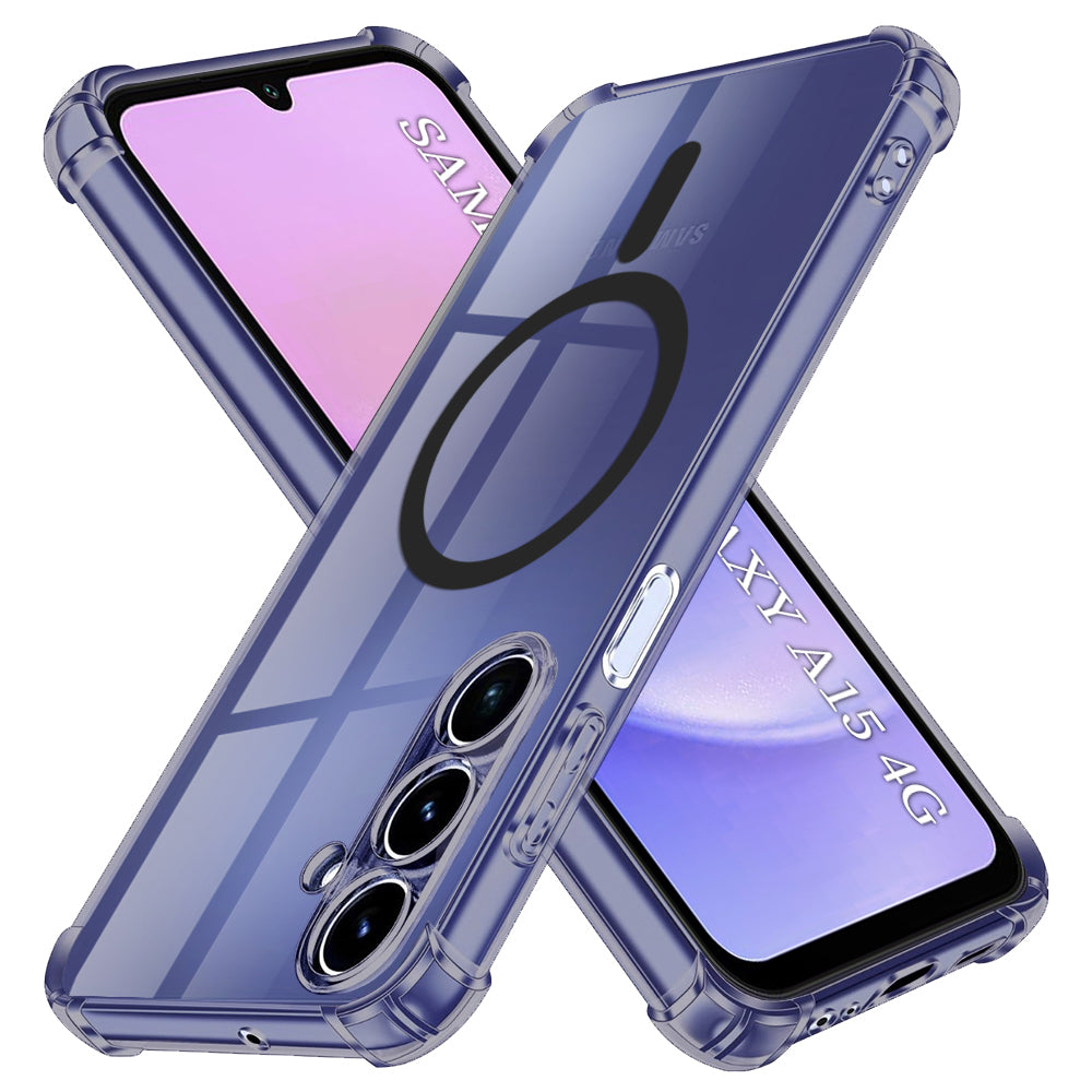 Custodia MagSafe per Samsung Galaxy A15 5G A156 / A15 A155, Techsuit, Shockproof Clear, Fumè