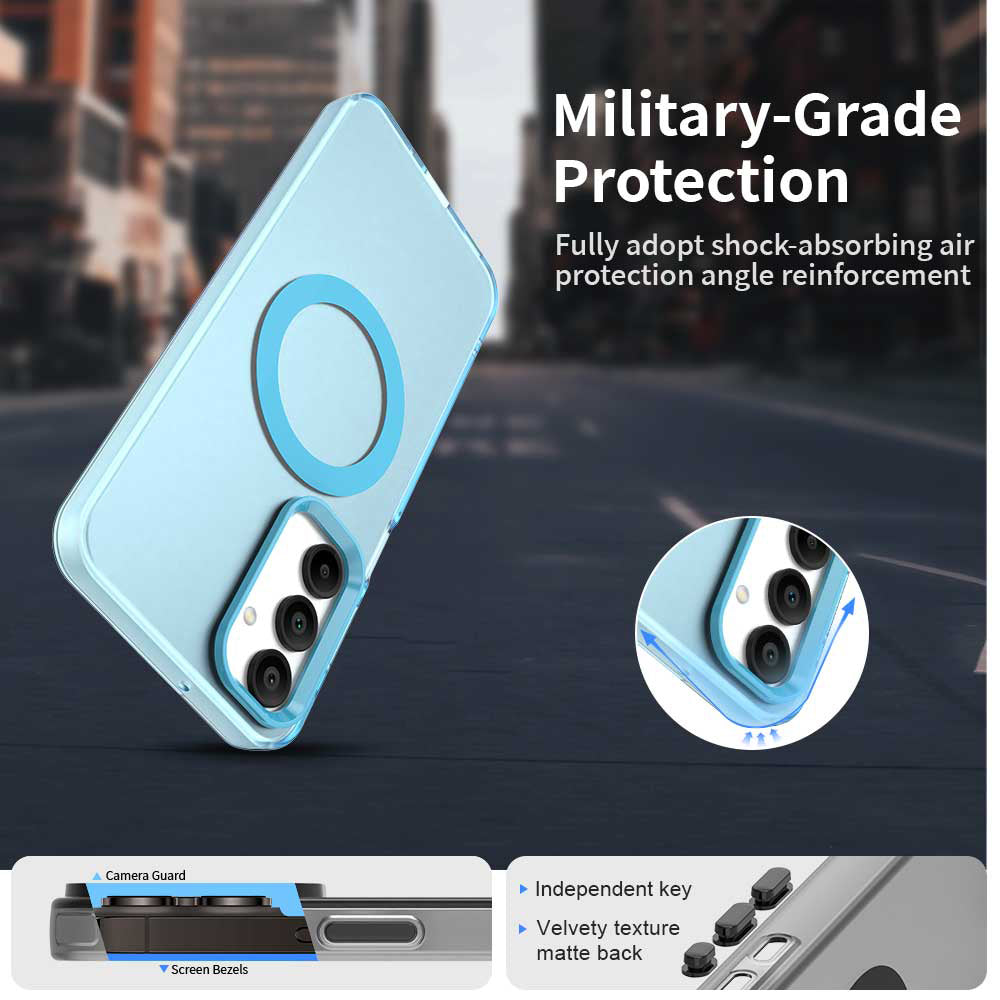 Custodia MagSafe per Samsung Galaxy A16 5G A166 / A16 4G A165, Techsuit, CandyCase, Blu