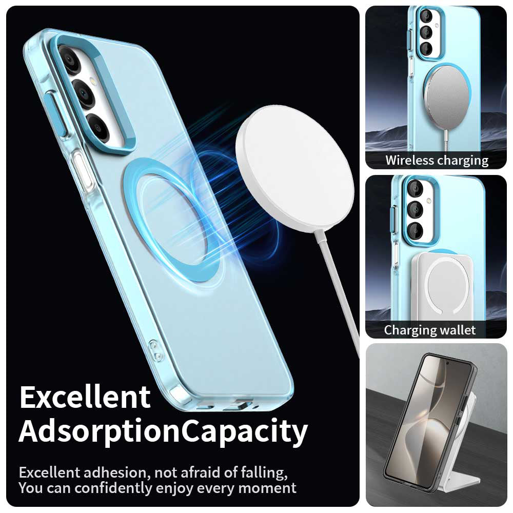 Custodia MagSafe per Samsung Galaxy A16 5G A166 / A16 4G A165, Techsuit, CandyCase, Blu