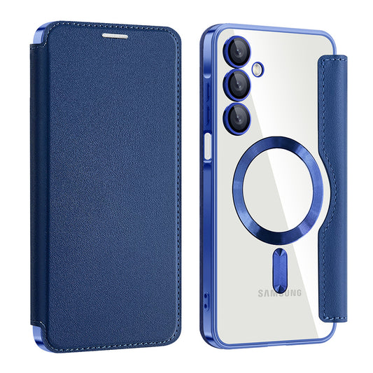 Custodia MagSafe per Samsung Galaxy A16 5G A166 / A16 4G A165, Techsuit, SmartMag Book, Blu