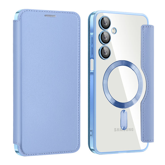 Custodia MagSafe per Samsung Galaxy A16 5G A166 / A16 4G A165, Techsuit, SmartMag Book, Blu