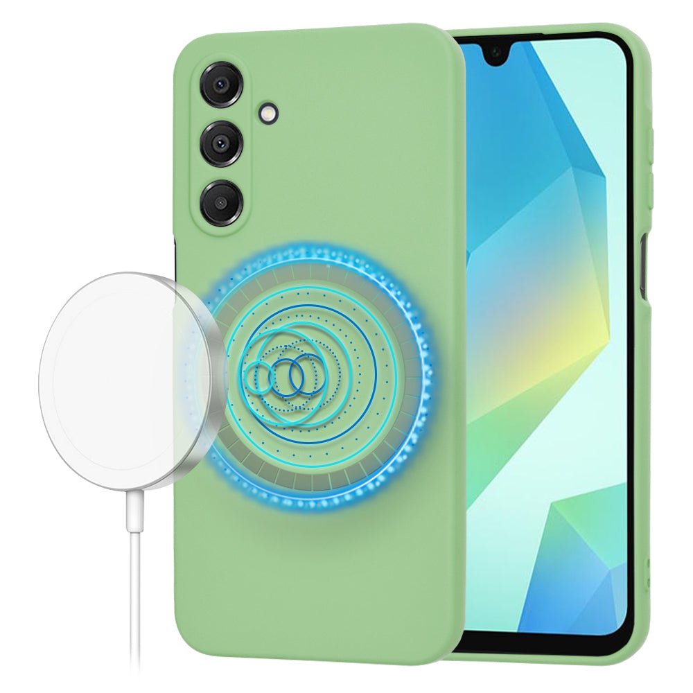 Custodia MagSafe per Samsung Galaxy A16 5G A166 / A16 4G A165, Techsuit, SoftFlex, Verde Chiaro