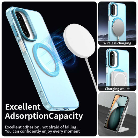 Custodia MagSafe per Samsung Galaxy A17 5G, Techsuit, CandyCase, Blu