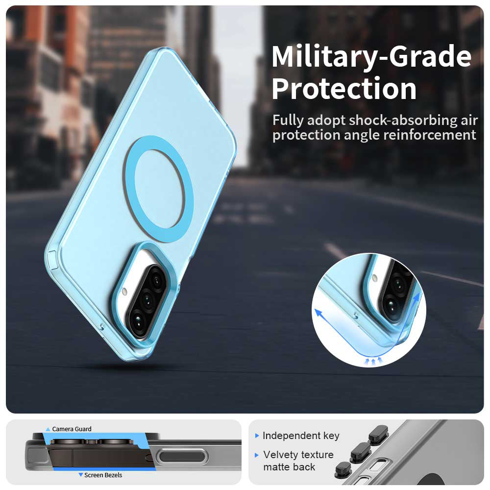 Custodia MagSafe per Samsung Galaxy A17 5G A176, Techsuit, CandyCase, Blu
