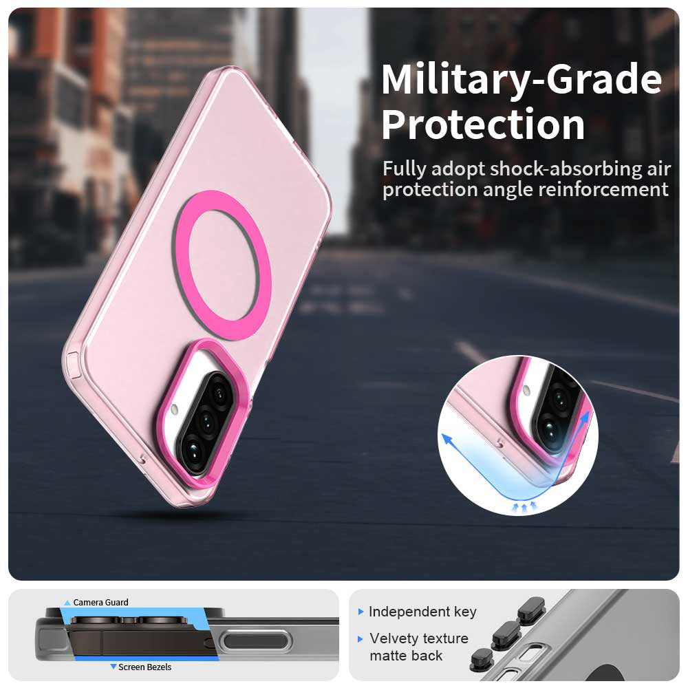 Custodia MagSafe per Samsung Galaxy A18 5G A186 / A18 4G A185 / F17 / M17 / A17 4G A175, Techsuit, CandyCase, Rosa