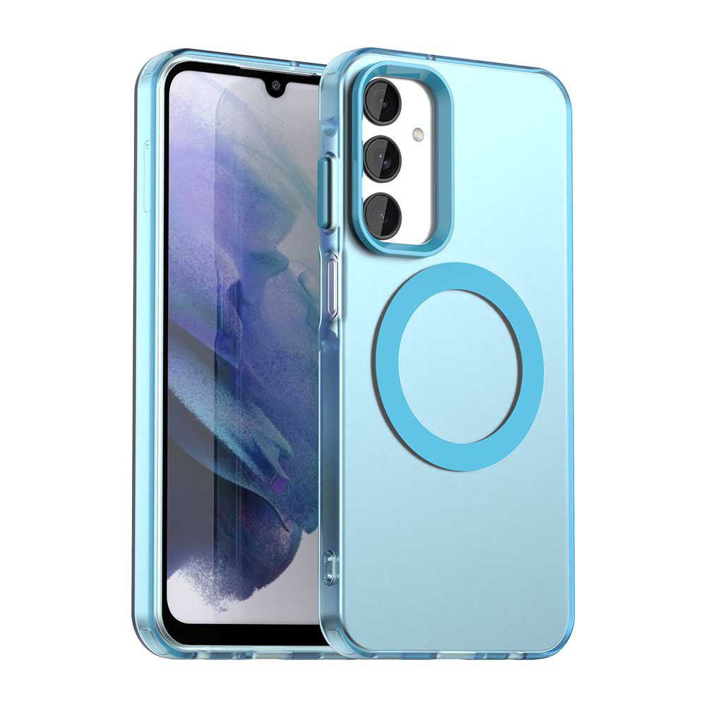 Custodia MagSafe per Samsung Galaxy A25 A256, Techsuit, CandyCase, Blu