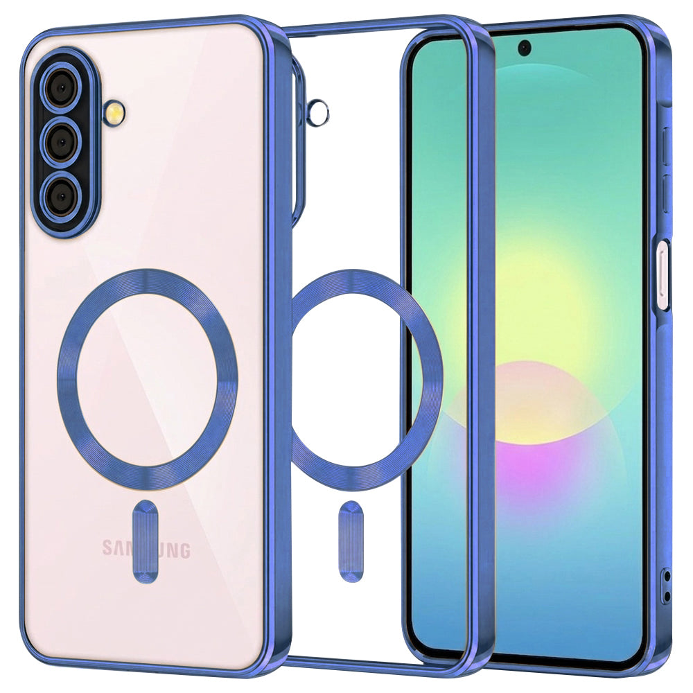 Custodia MagSafe per Samsung Galaxy A27 5G, Techsuit, Luxury Crystal, Blu Scuro