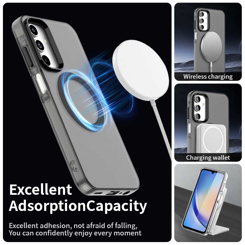 Custodia MagSafe per Samsung Galaxy A35 5G A356, Techsuit, CandyCase, Nera
