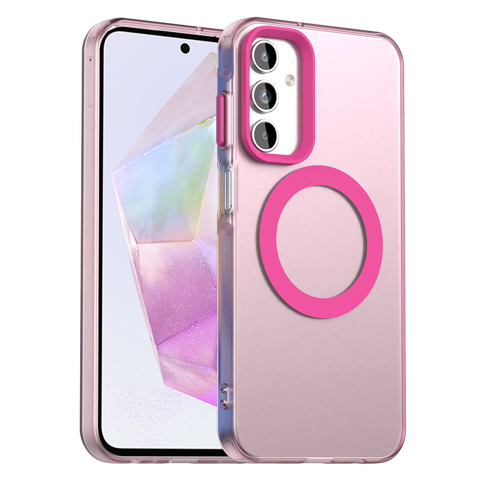 Custodia MagSafe per Samsung Galaxy A35 5G A356, Techsuit, CandyCase, Rosa