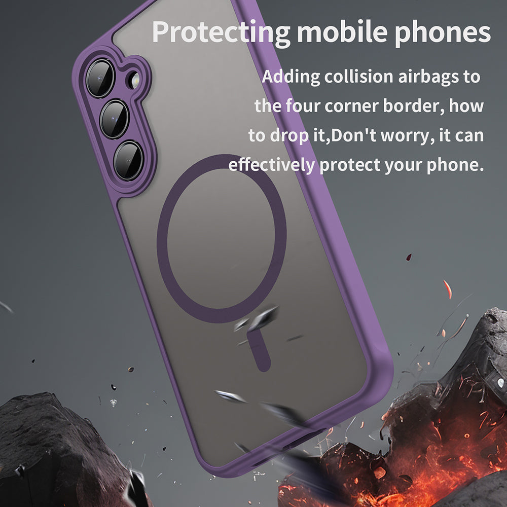Custodia MagSafe per Samsung Galaxy A35 5G A356, Techsuit, HaloFrost II, Viola