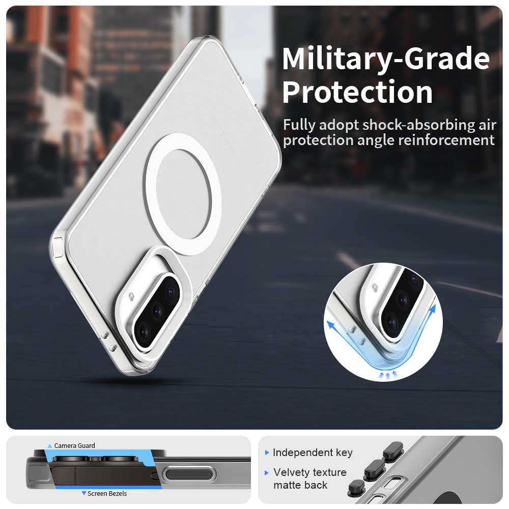 Custodia MagSafe per Samsung Galaxy A36 A366, Techsuit, CandyCase, Bianca