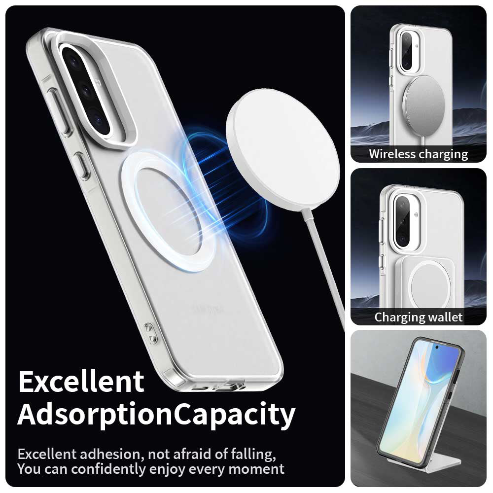 Custodia MagSafe per Samsung Galaxy A36 A366, Techsuit, CandyCase, Bianca