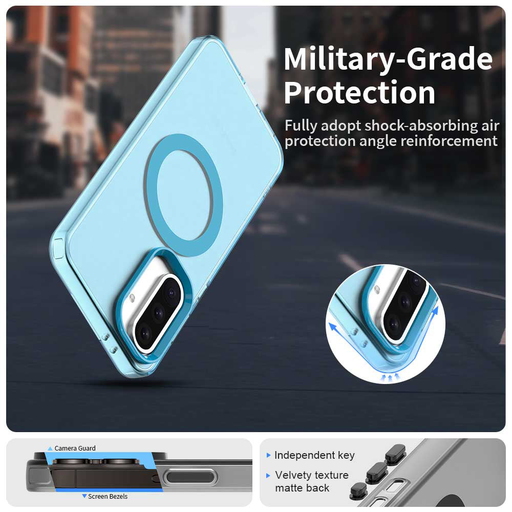 Custodia MagSafe per Samsung Galaxy A36 A366, Techsuit, CandyCase, Blu
