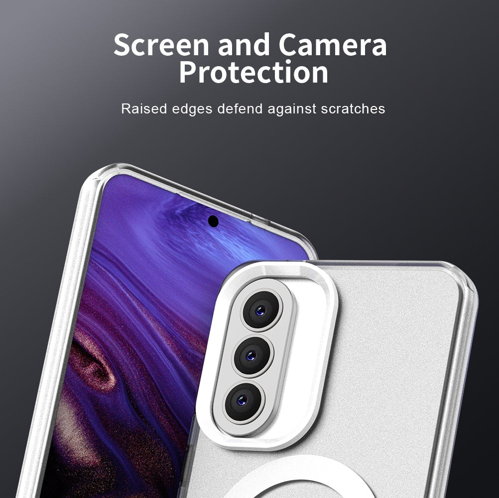 Custodia MagSafe per Samsung Galaxy A37 5G, Techsuit, CandyCase, Bianca