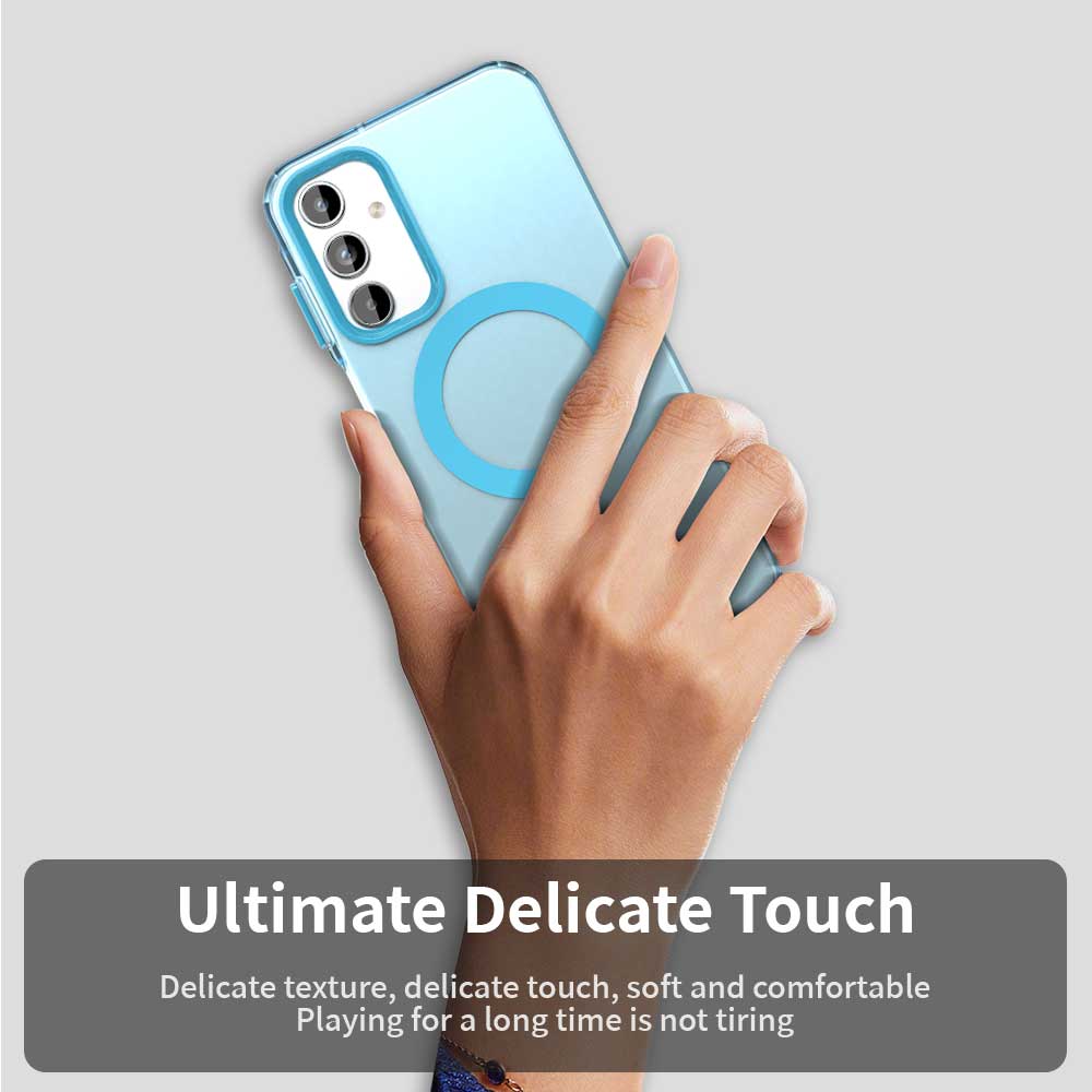 Custodia MagSafe per Samsung Galaxy A55 5G A556, Techsuit, CandyCase, Blu