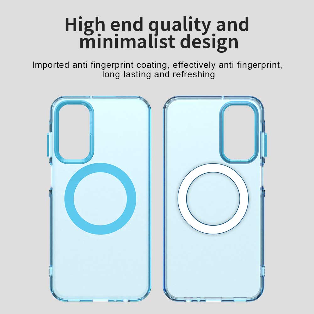 Custodia MagSafe per Samsung Galaxy A55 5G A556, Techsuit, CandyCase, Blu