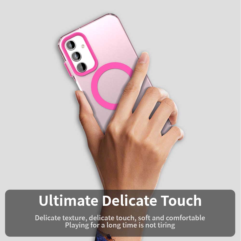 Custodia MagSafe per Samsung Galaxy A55 5G A556, Techsuit, CandyCase, Rosa