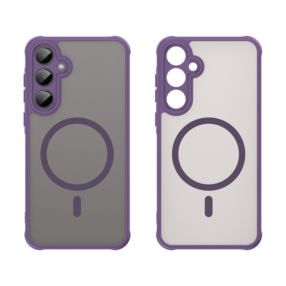 Custodia MagSafe per Samsung Galaxy A55 5G A556, Techsuit, HaloFrost II, Viola