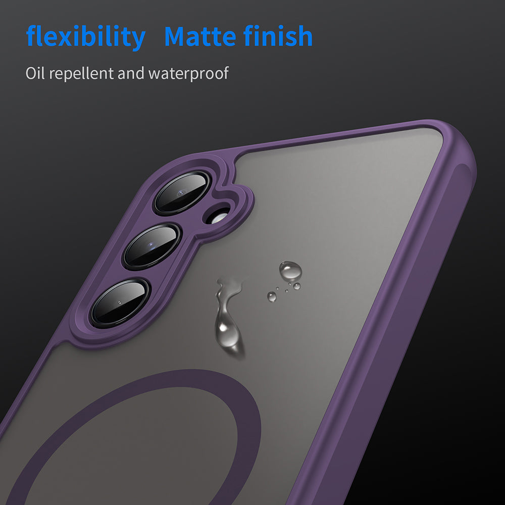 Custodia MagSafe per Samsung Galaxy A55 5G A556, Techsuit, HaloFrost II, Viola