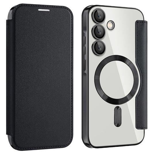 Custodia MagSafe per Samsung Galaxy A55 5G A556, Techsuit, SmartMag Book, Nera