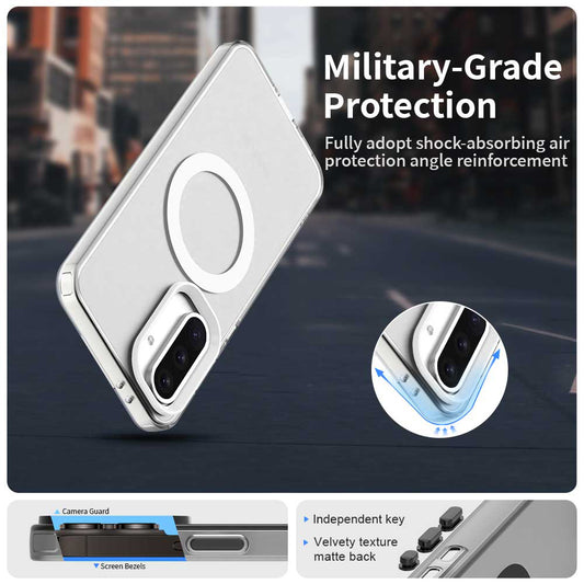 Custodia MagSafe per Samsung Galaxy A56 A566, Techsuit, CandyCase, Bianca
