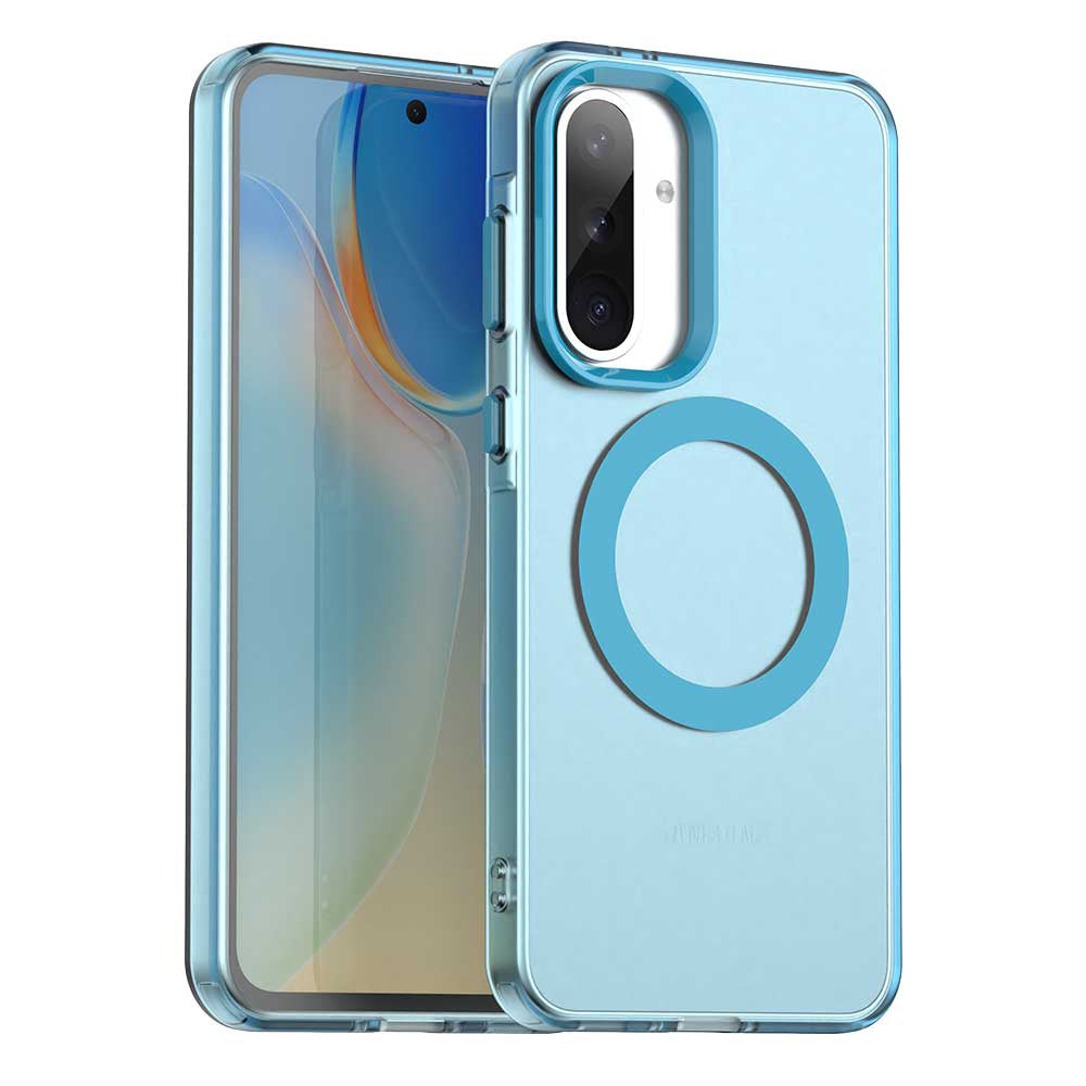 Custodia MagSafe per Samsung Galaxy A56 A566, Techsuit, CandyCase, Blu